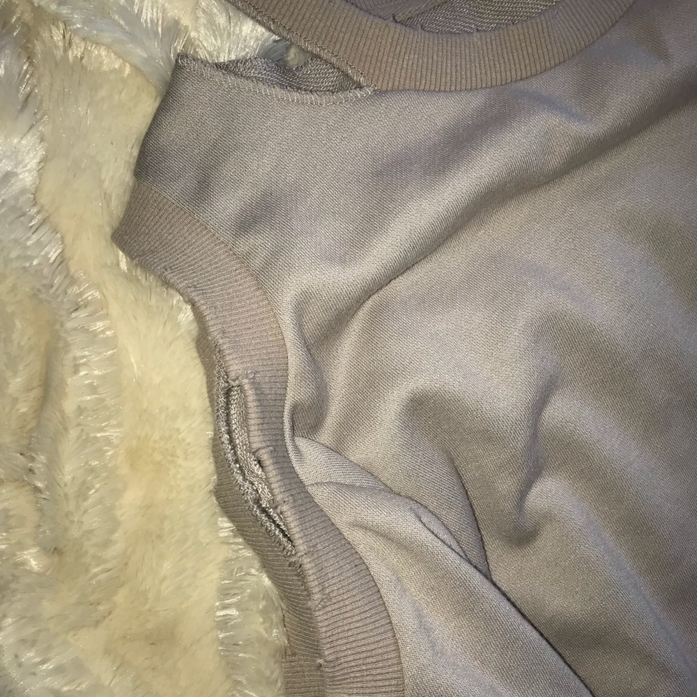 Distressed Cold-Shoulder Sweatshirt - Picture 6 of 6